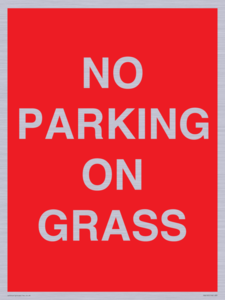 NO PARKING ON GRASS